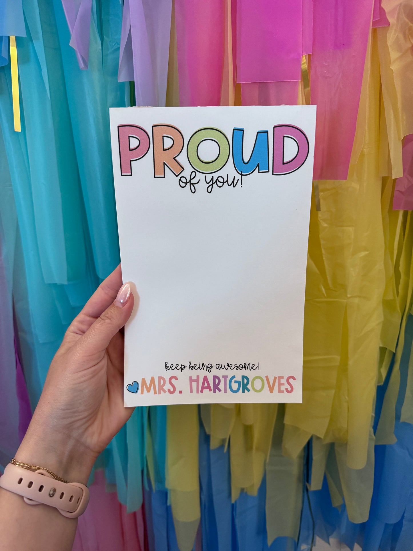 proud of you notepad
