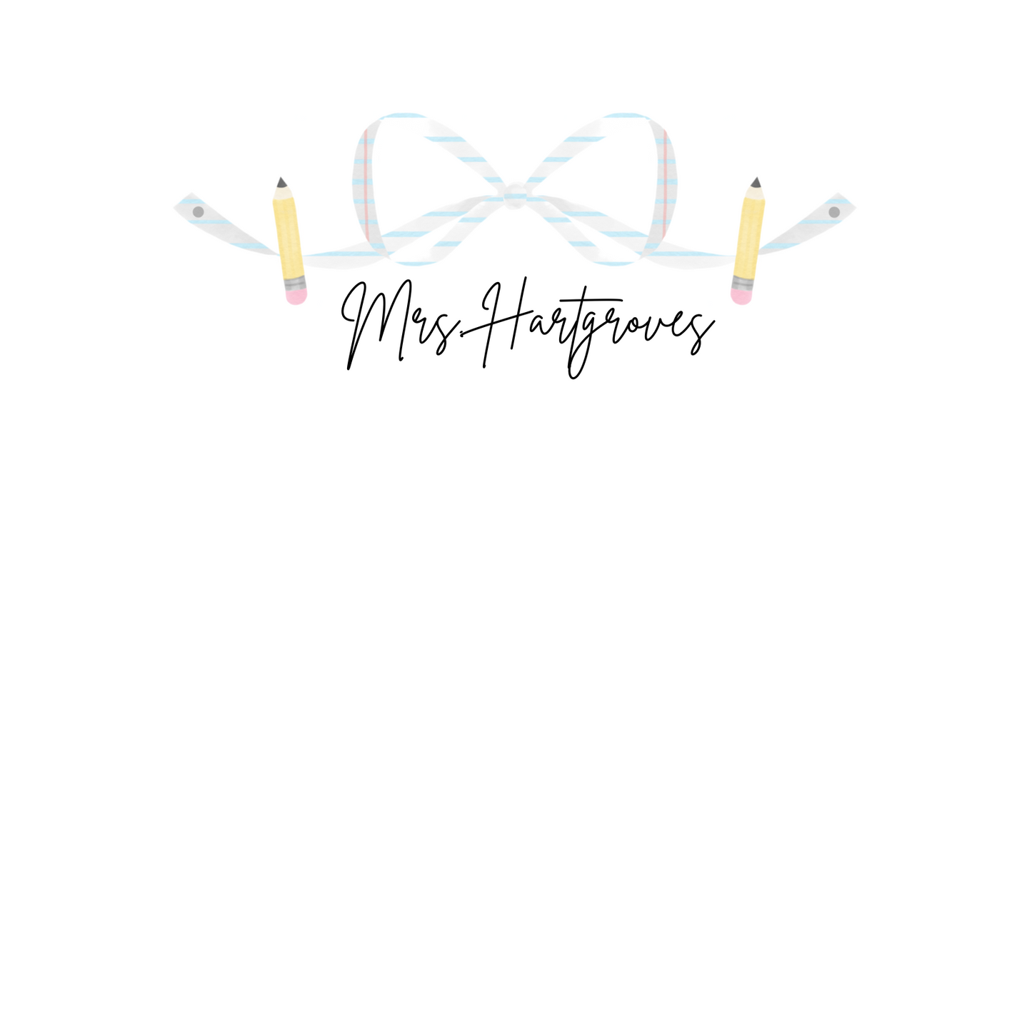 teacher bow notepad | notebook paper
