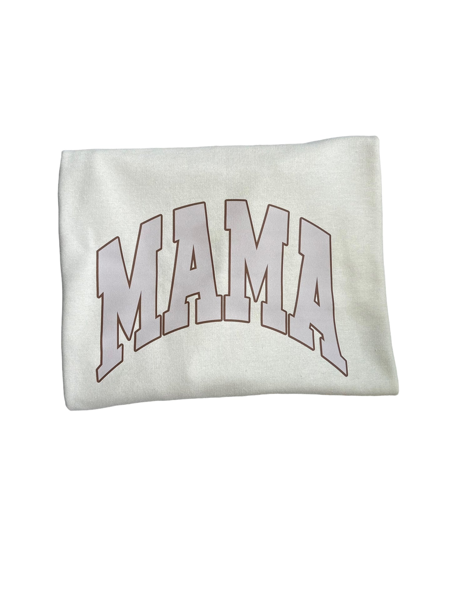 brown monochromatic mama sweatshirt | sand