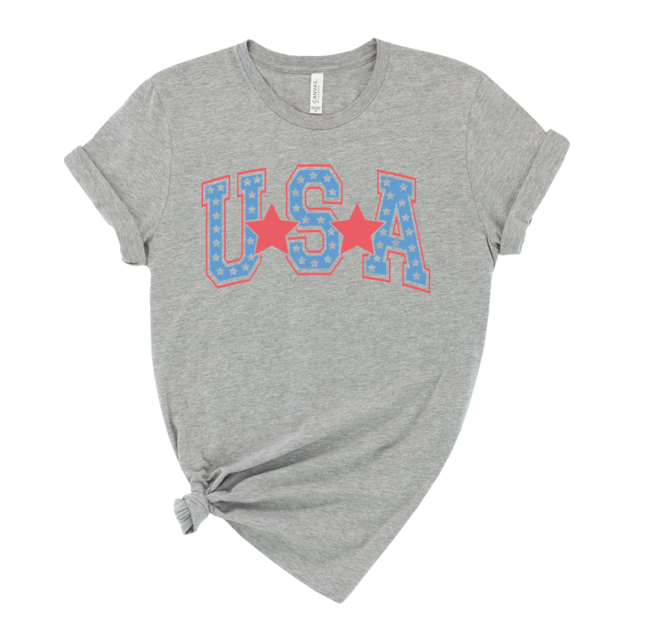 red white and blue usa tee