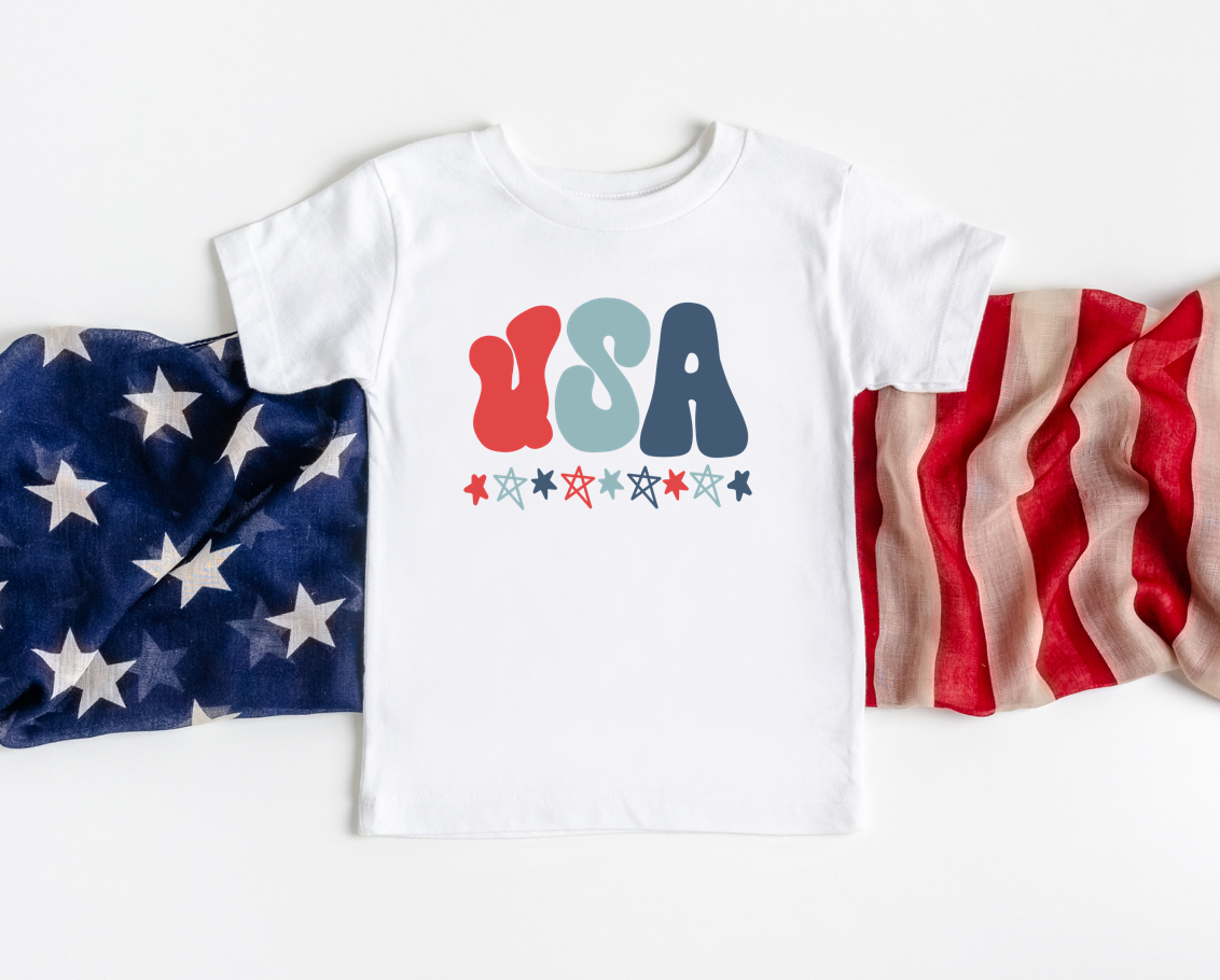 *kids* USA groovy tee
