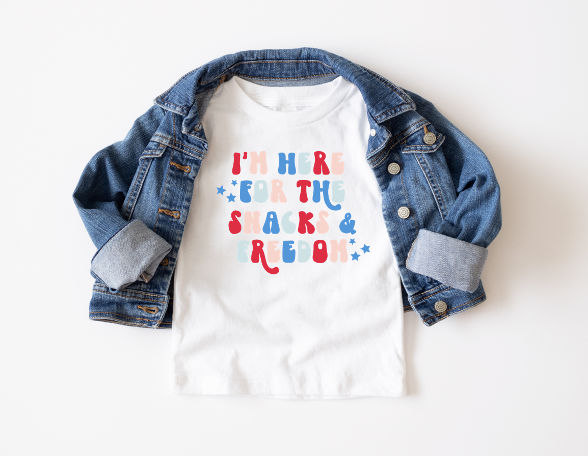 *kids* here for the snacks and freedom tee