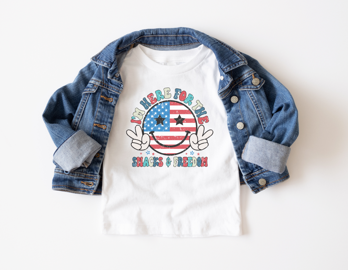 *kids* here for the snacks and freedom tee