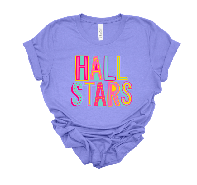 Hall π striped tee | heather lapis