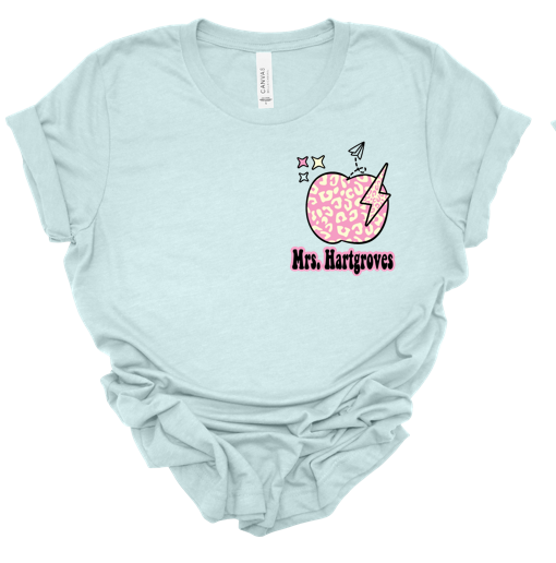 in my teacher era tee, front and back | heather ice blue