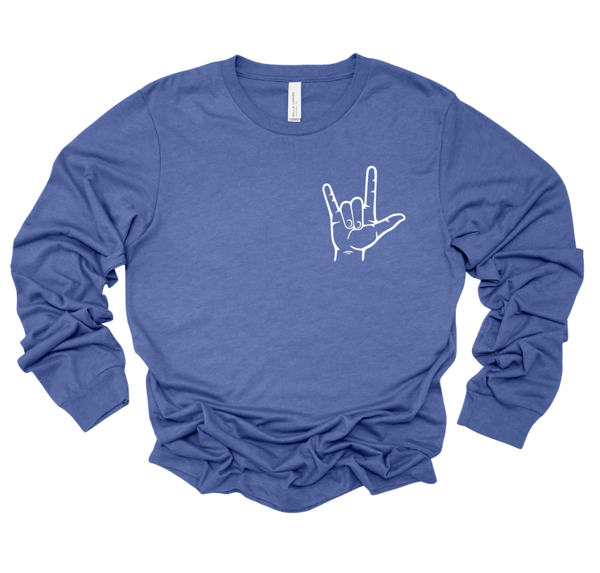 inclusion era | adult long sleeve | heather true royal