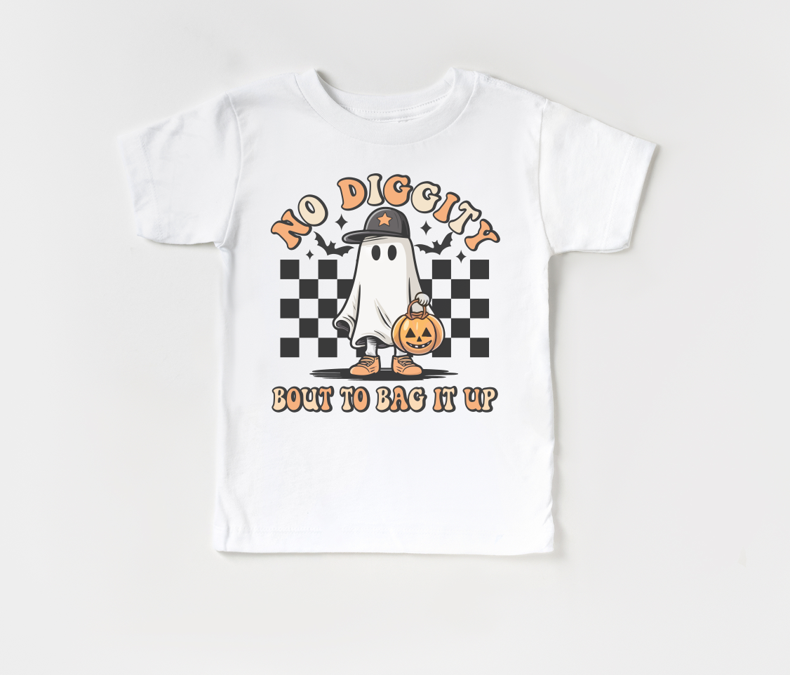 no diggity bout to bag it up tee | white