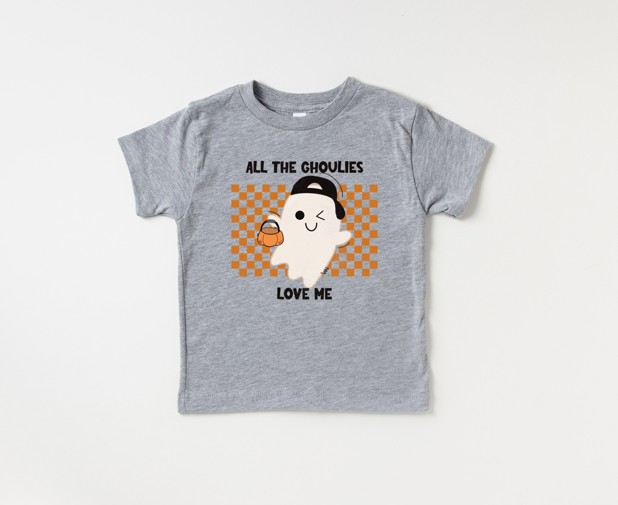 all the ghoulies love me tee | heather deep gray