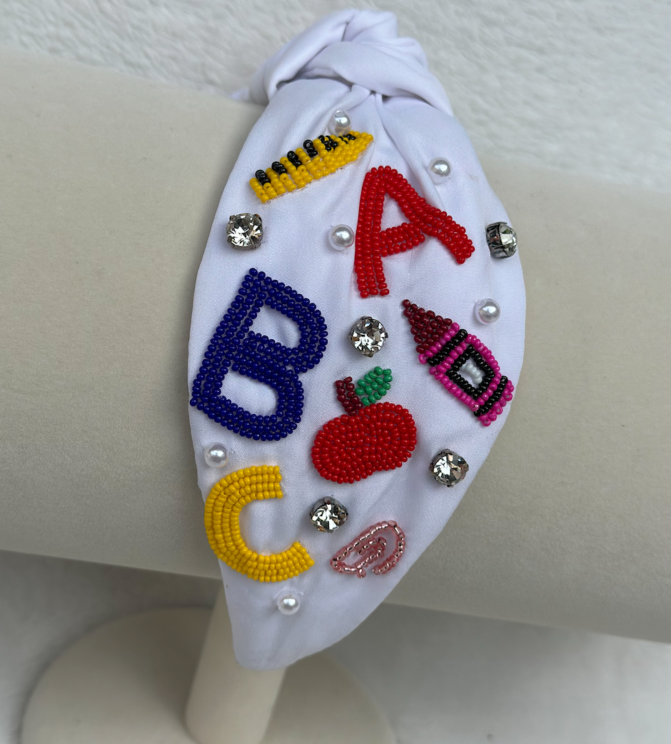 ABC headband | white
