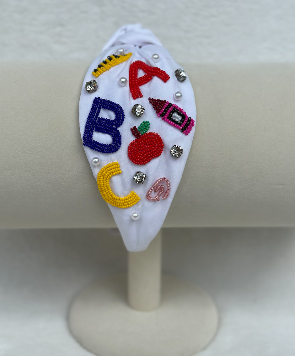 ABC headband | white