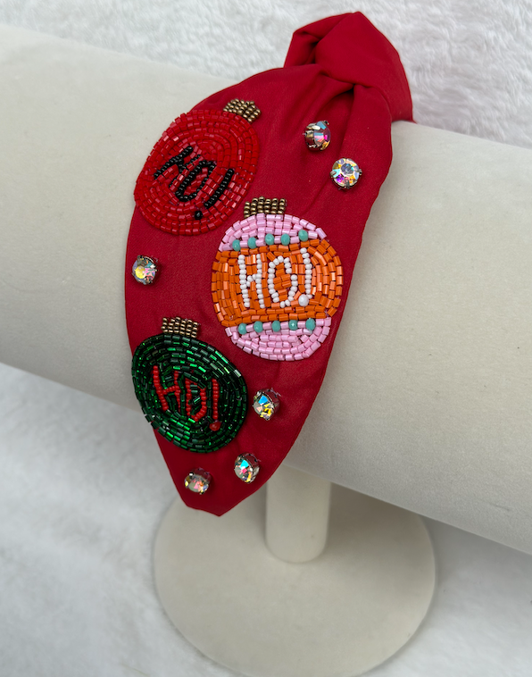 ho ho ho headband | red