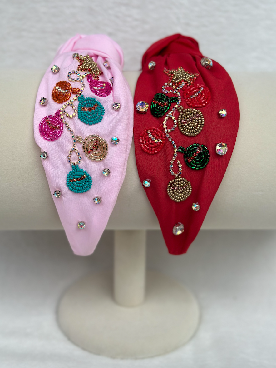 ornaments headband | red