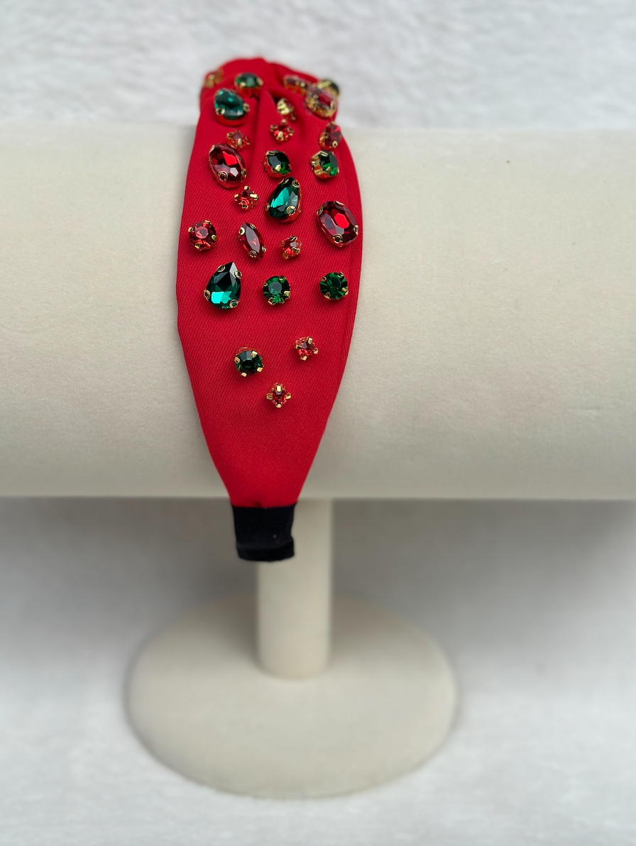 christmas colors headband | red