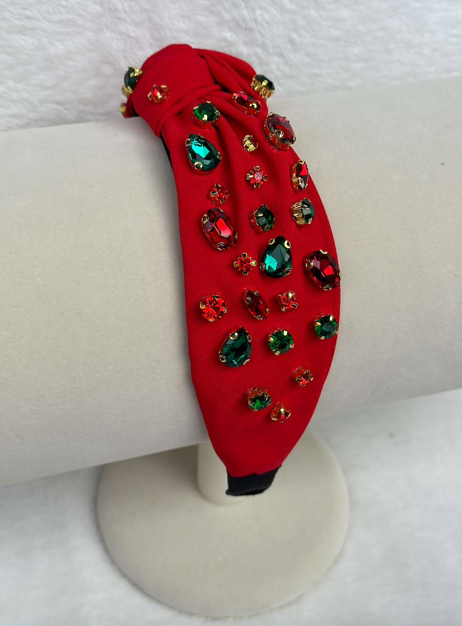 christmas colors headband | red