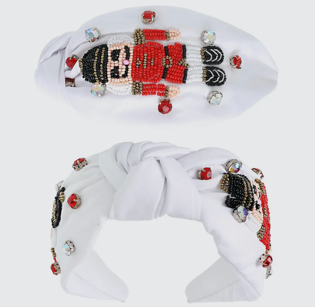 nutcracker headband | white