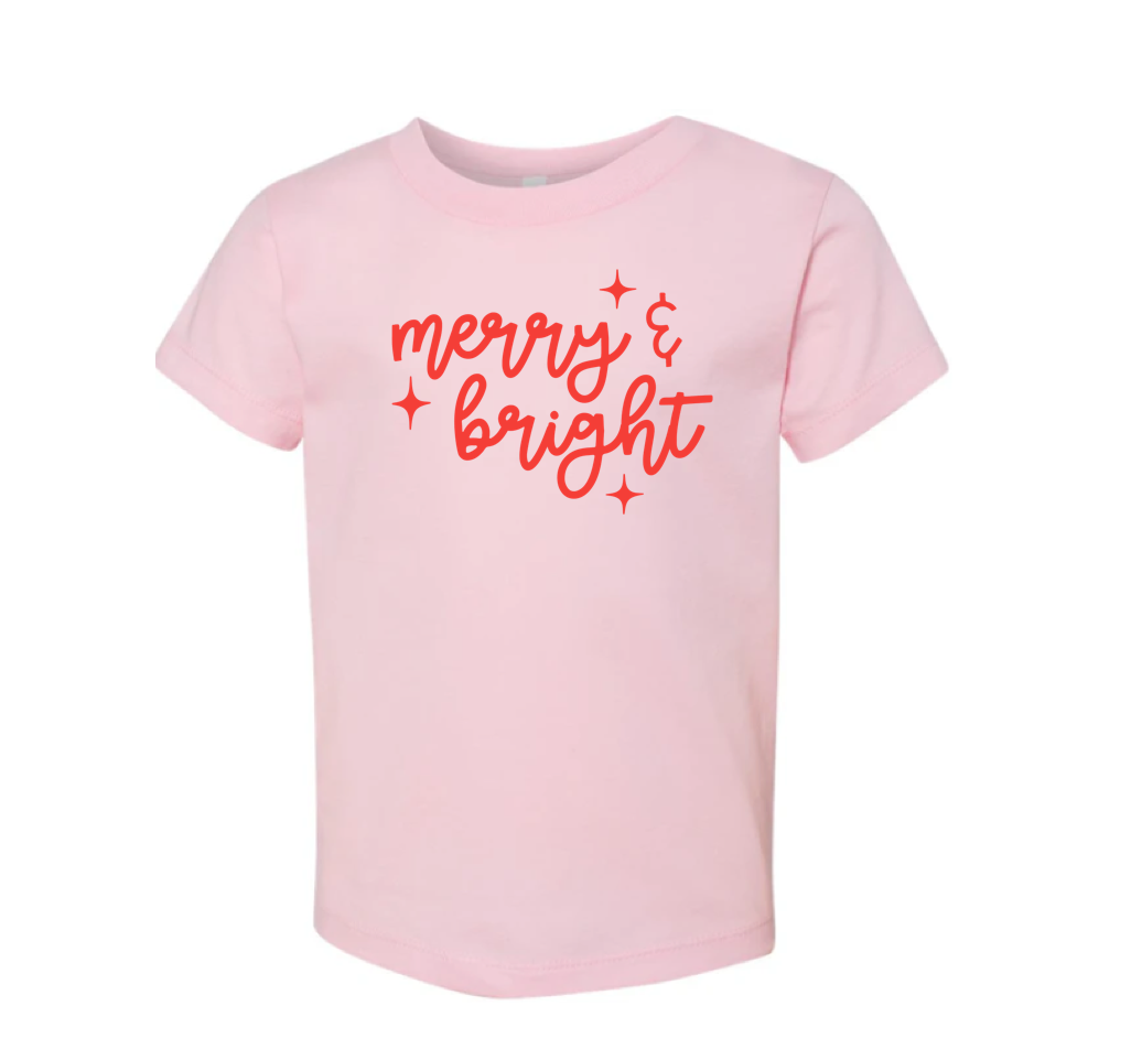 Merry & Bright tee | light pink