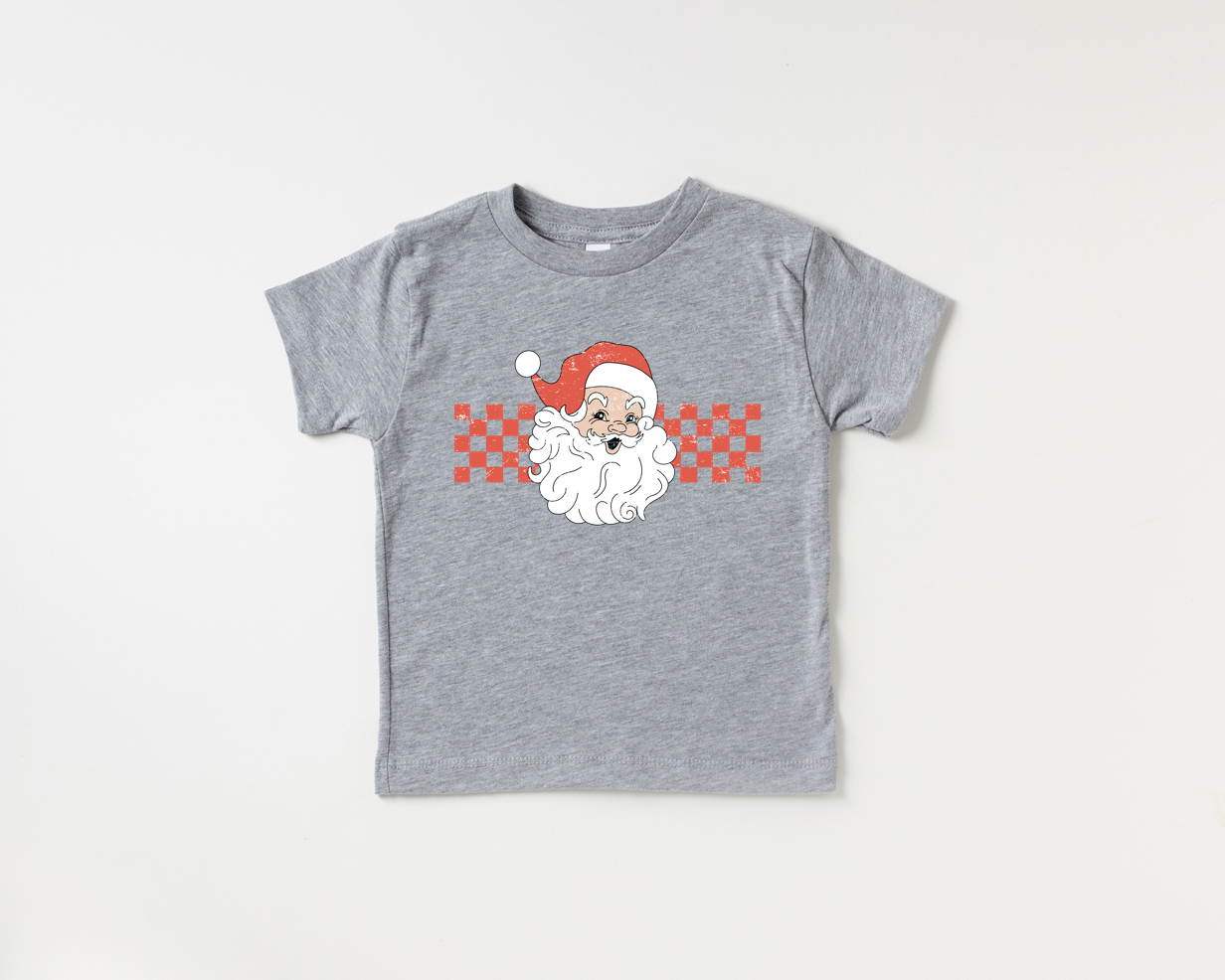 red checkered santa | light grey