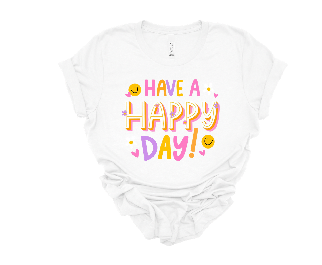 have a happy day tee | white | adult