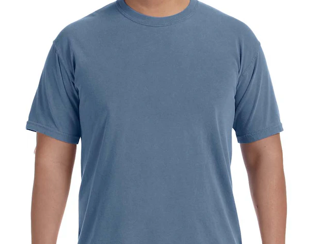 jackson embroidered script tee | washed denim