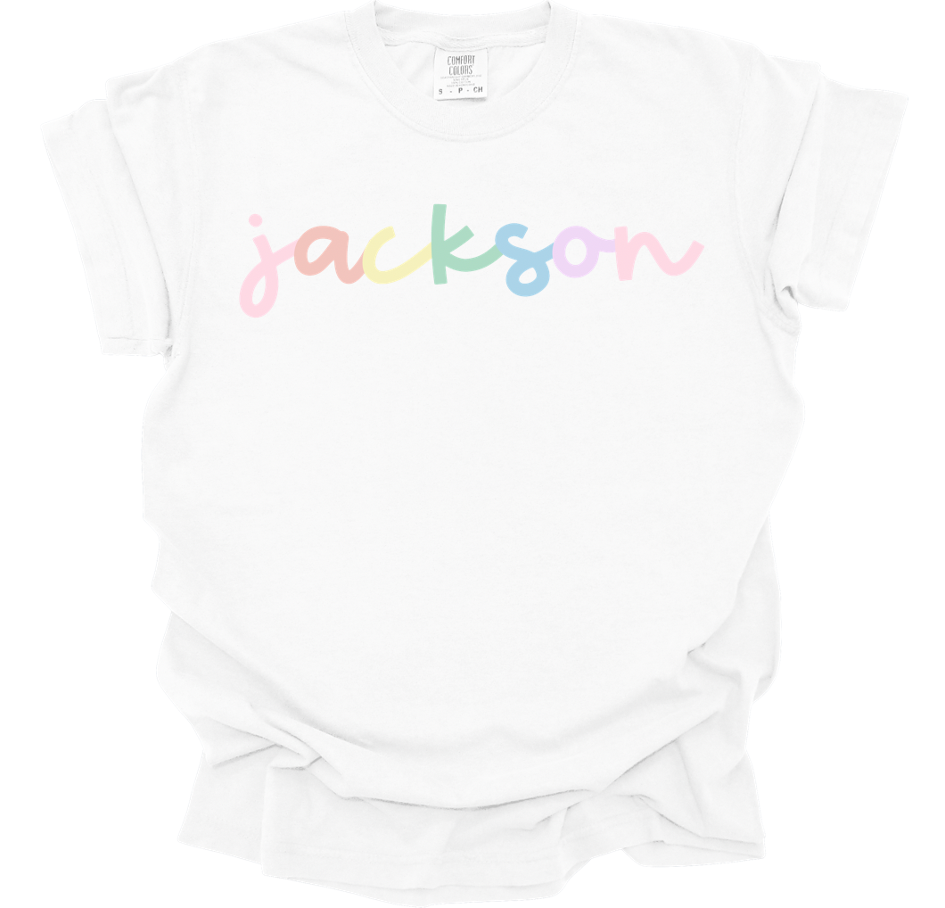pastel rainbow peach market jackson | white