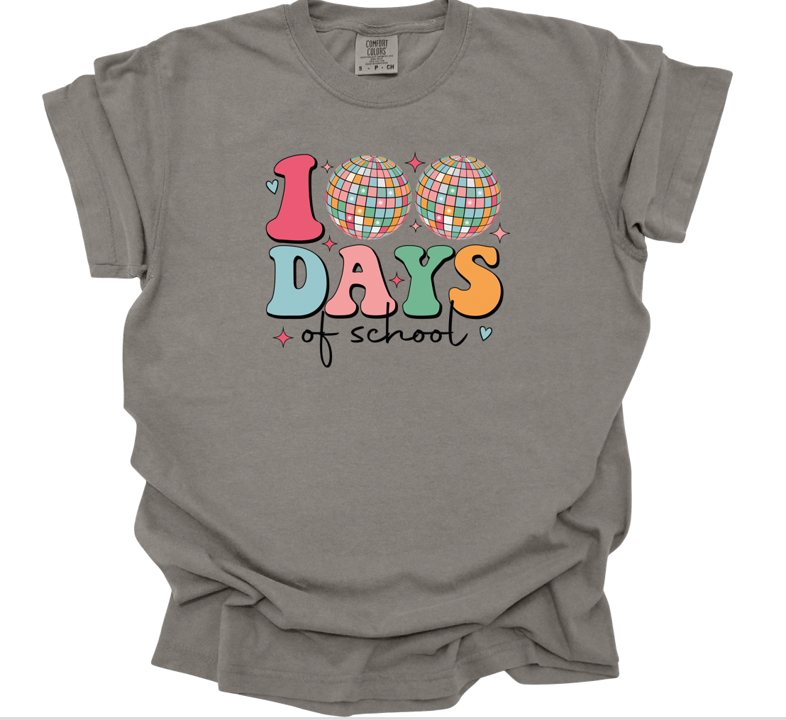 100th day disco balls | grey comfort color