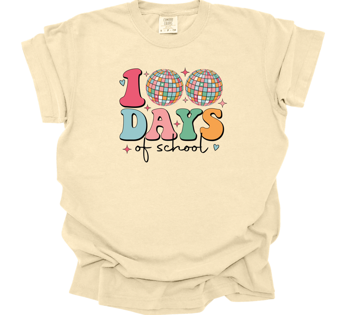 100th day disco balls | banana comfort color