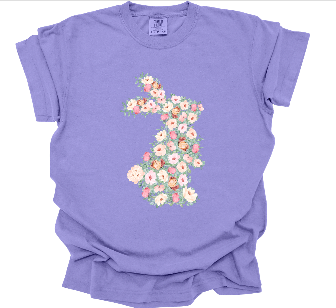 floral bunny | violet