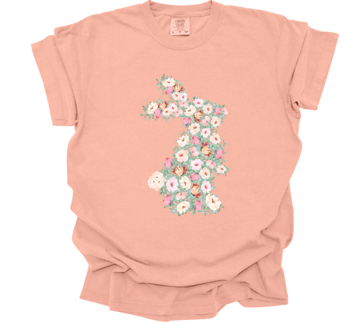 floral bunny | peachy