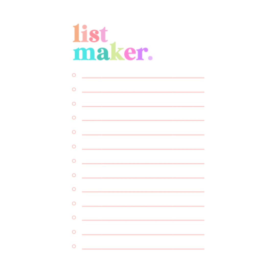 list maker notepad