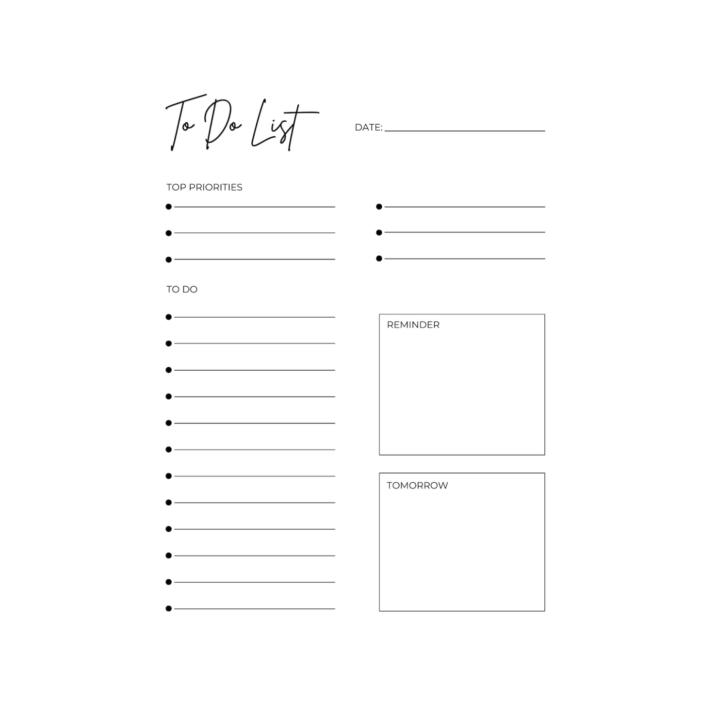 daily to-do list notepad