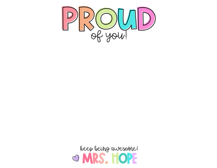proud of you notepad