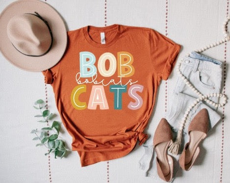 Block Bobcats Tee