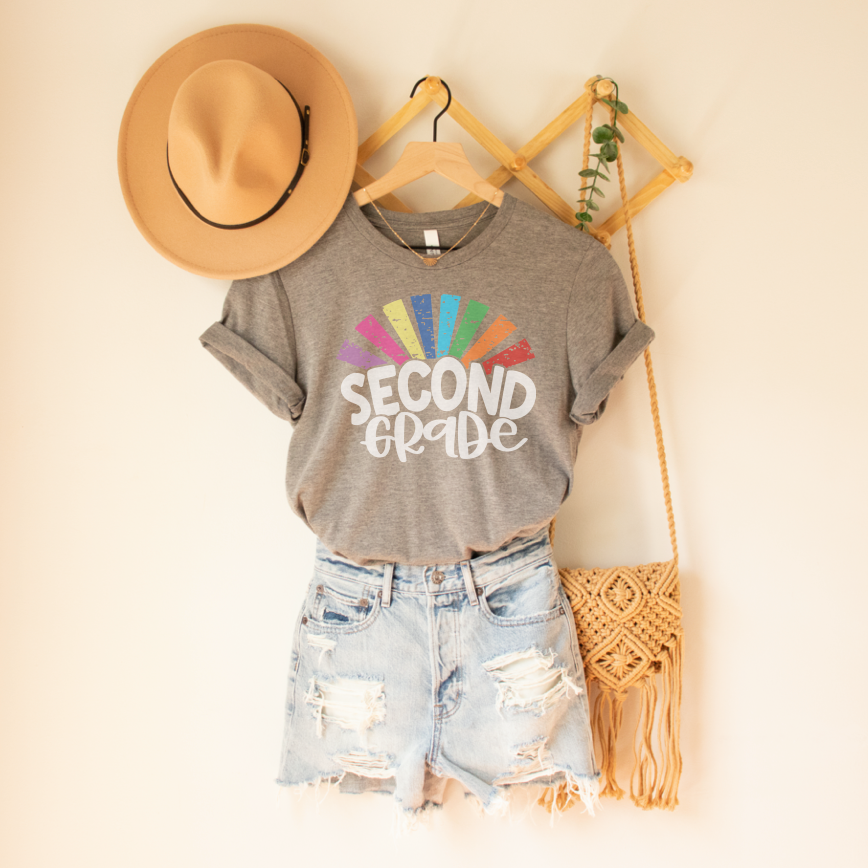 Second Grade Rainbow Tee