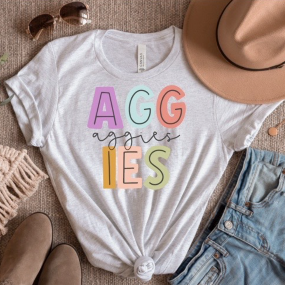 Double Block Aggies Tee {Adult}