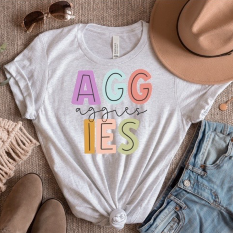 Double Block Aggies Tee {Youth}