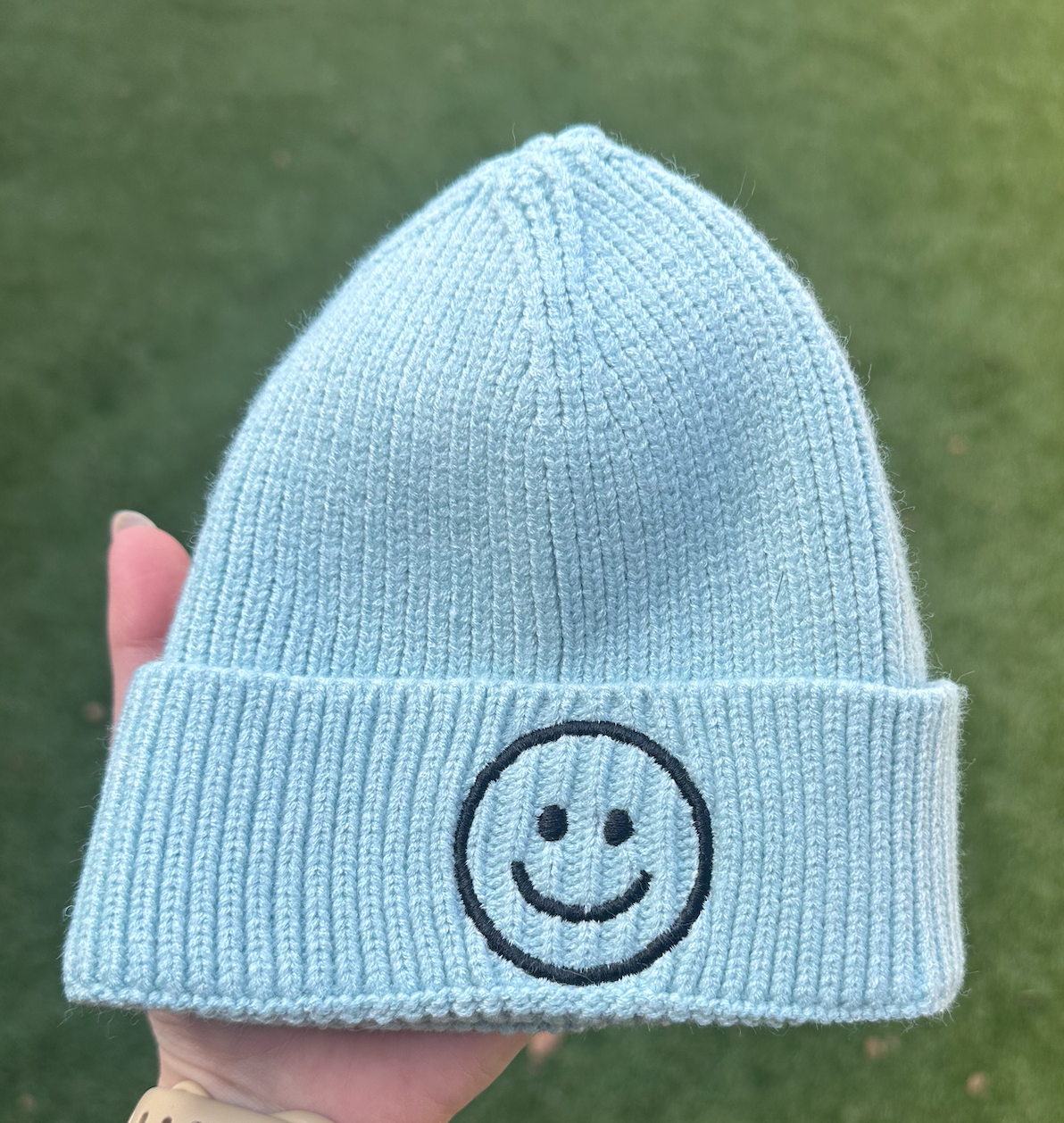 Smiley Beanie | Ice Blue