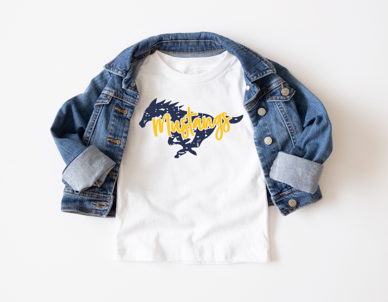 distressed mustang logo | youth, toddler