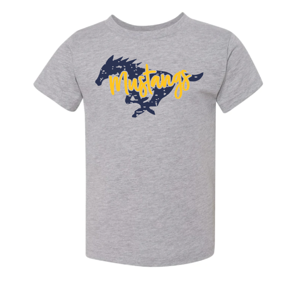 distressed mustang logo | youth, toddler