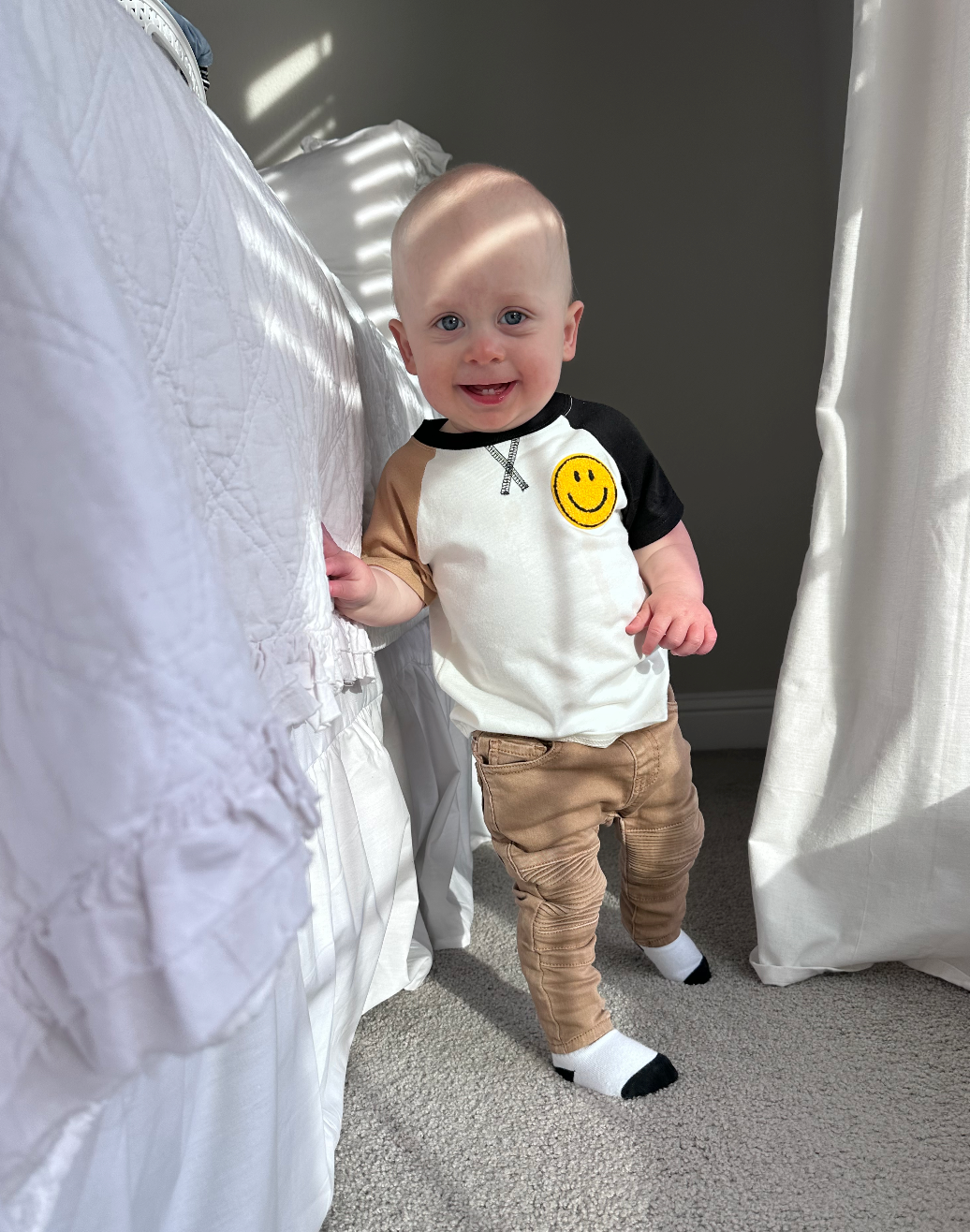 color block smiley tee | toddler