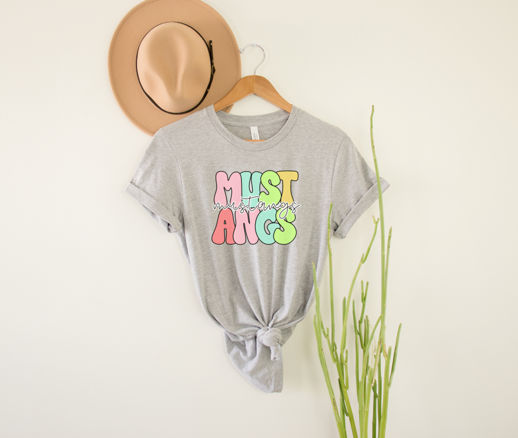 groovy bright mustangs | athletic heather