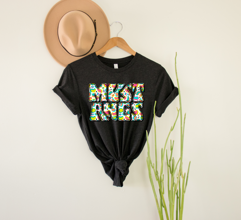 colorful leopard mustangs | heather black | adult