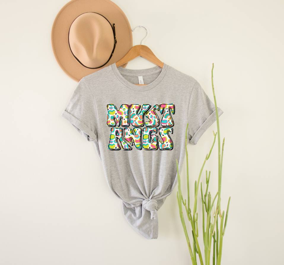 colorful leopard mustangs | athletic heather