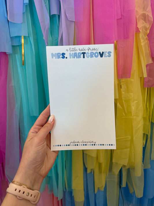 jackson elementary notepad