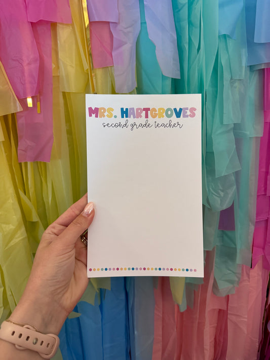 dotty grade level notepad