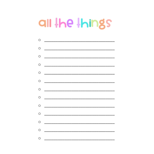 all the things notepad