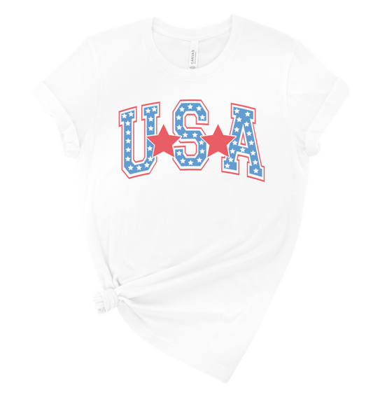 red white and blue usa tee