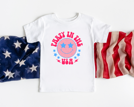*kids* party in the usa tee
