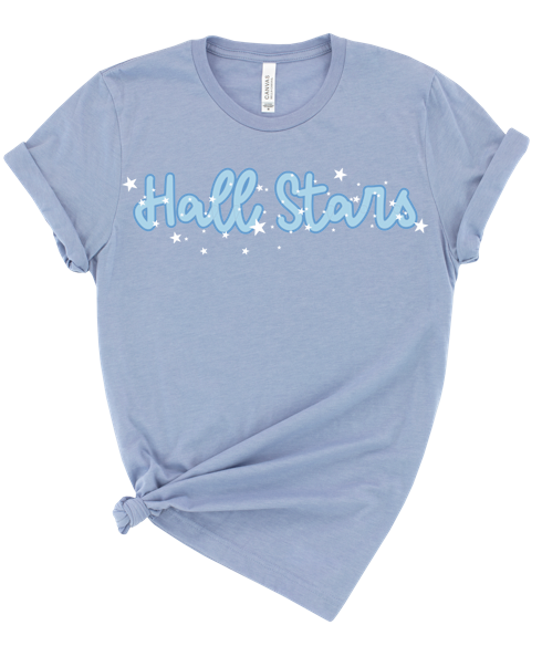 stacked blue hall stars | heather blue