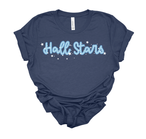 stacked blue hall stars | heather navy