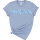 stacked blue hall stars | heather blue